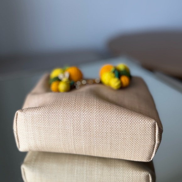 Aquazzura Citrus Punch Mini Embellished Raffia Tote - Neutral $1,295 - Picture 11 of 12